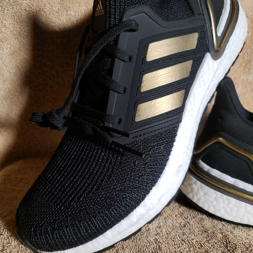 adidas Ultraboost 20 Black White Gold EE4393  NEW